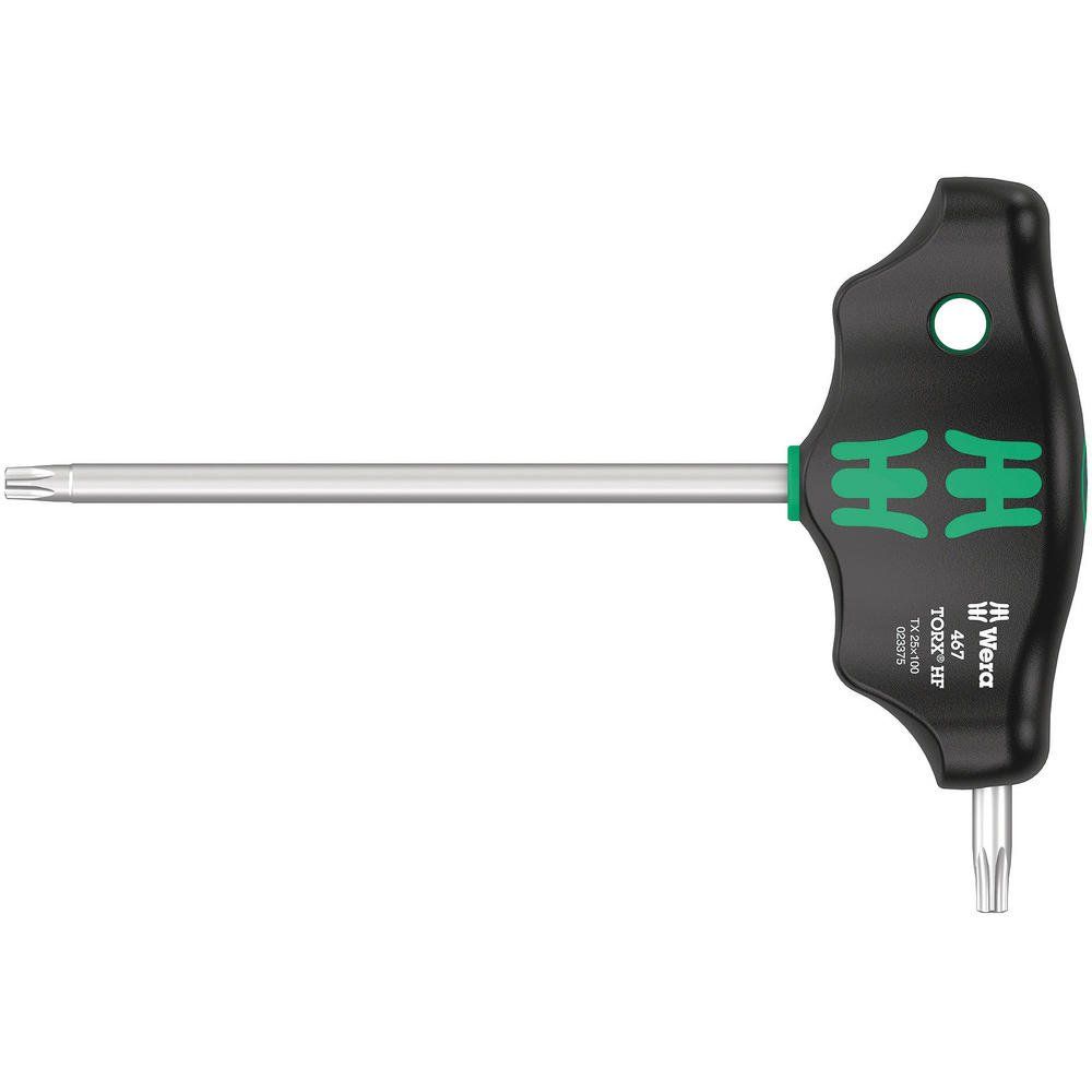 Wera 467 HF Holding Function T Handle Torx Screwdriver T25 100mm - Image 1