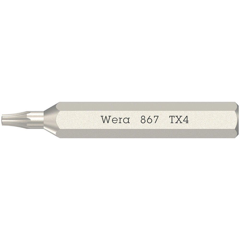 Wera 867/0 4mm Hex Drive Micro Torx Screwdriver Bits - Image 1
