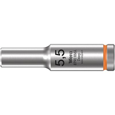 Wera 8790 HMA Deep 1/4" Drive Hexagon Socket Metric 1/4" 5mm