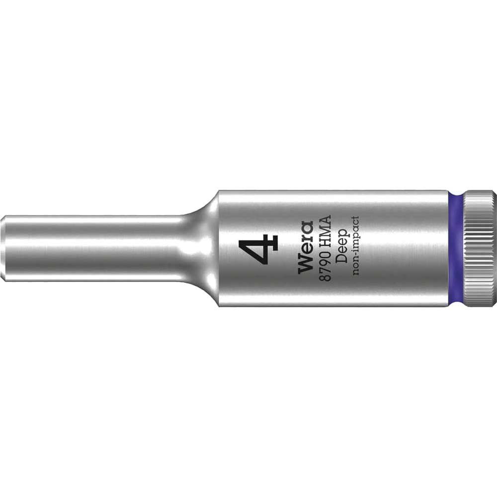 Wera 8790 HMA Deep 1/4" Drive Hexagon Socket Metric 1/4" 4mm - Image 1