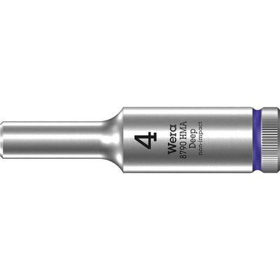 Wera 8790 HMA Deep 1/4" Drive Hexagon Socket Metric 1/4" 4mm
