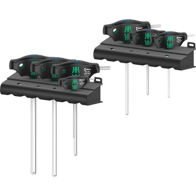 Wera 454/7 HF Set 1 - T-Handle Hex-Plus Screwdrivers with Holding Function (7 Pieces)