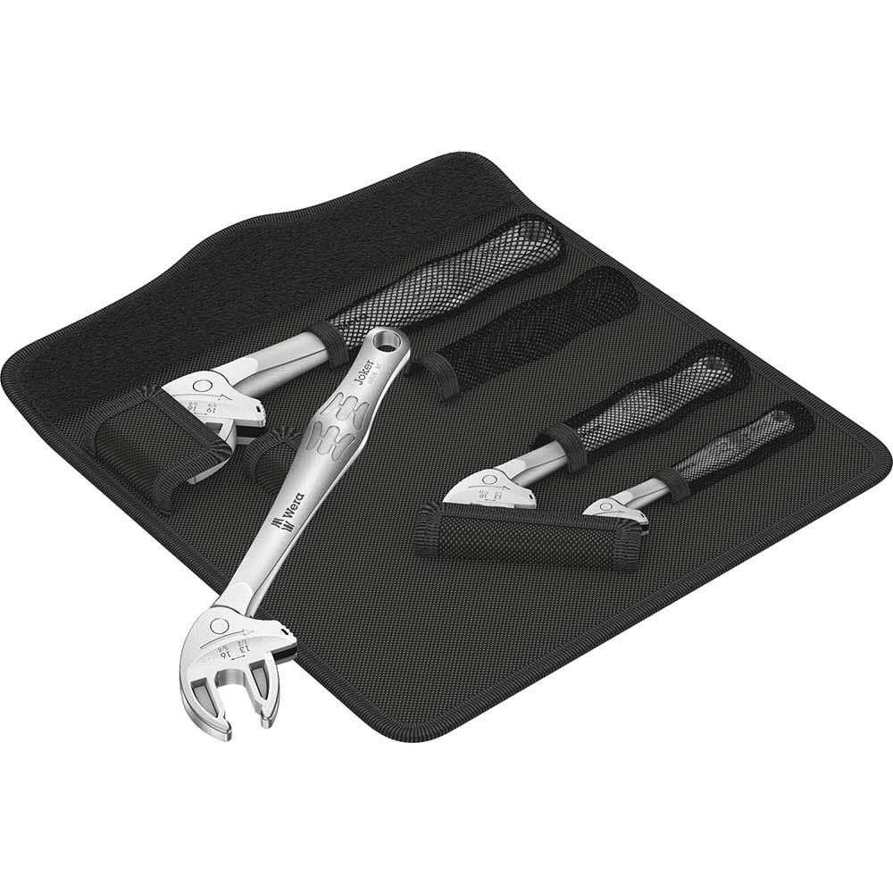 Wera 6004 4 Piece Joker Self Setting Adjustable Spanner Set - Image 1
