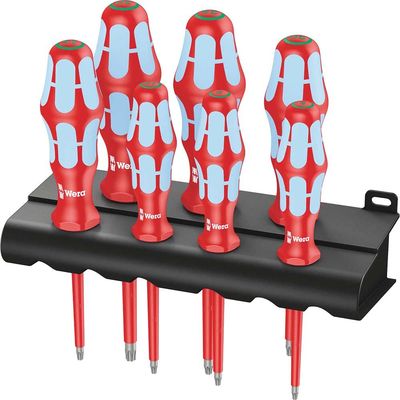Wera 7 Piece 3167 I/7 Stainless VDE Screw Driver Set Torx