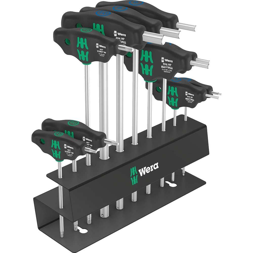 Wera 10 Piece Bicycle T Handle Hex and Torx Key Set - Image 1