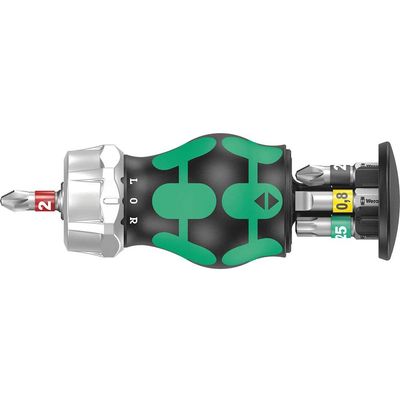 Wera 6 Piece RA2 Kraftform Kompakt Stubby Screwdriver Set