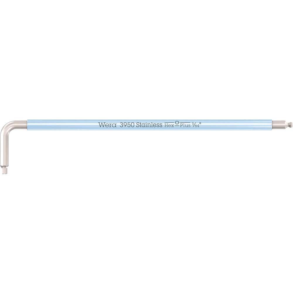 Wera 3950 SPKL Stainless Steel Multicolour Hex Key Imperial 5/64" - Image 1