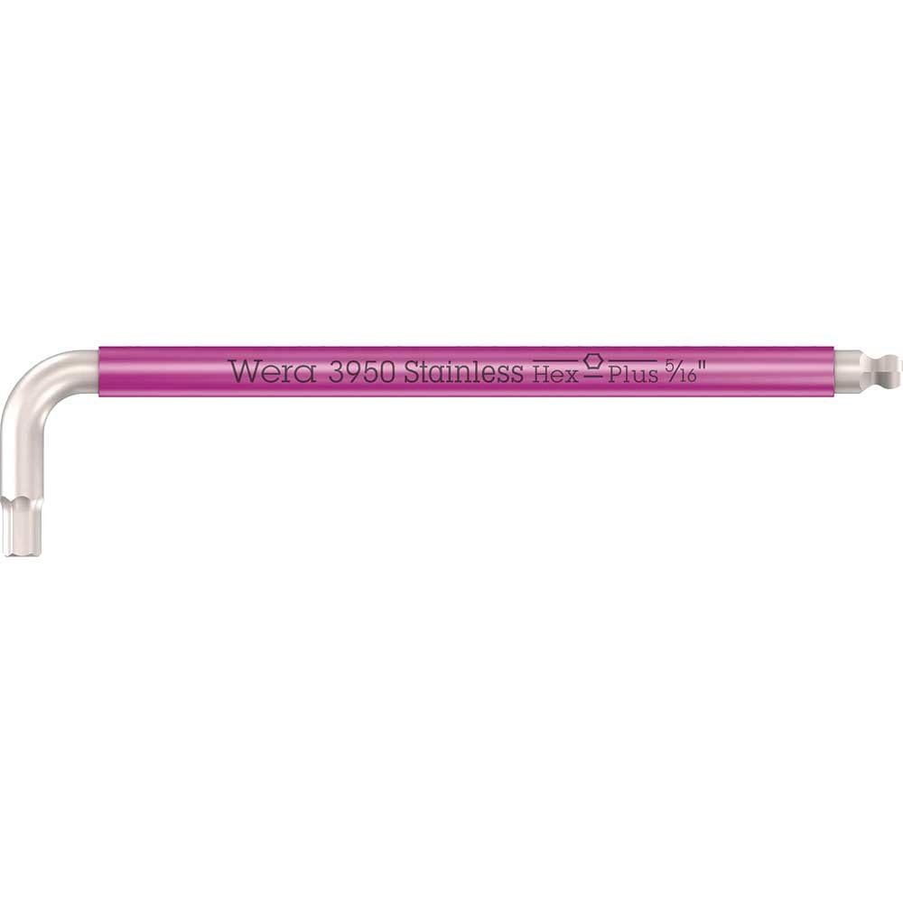 Wera 3950 SPKL Stainless Steel Multicolour Hex Key Imperial 5/16" - Image 1