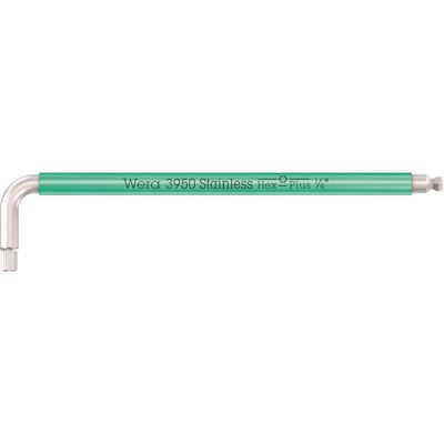 Wera 3950 SPKL Stainless Steel Multicolour Hex Key Imperial 1/4"