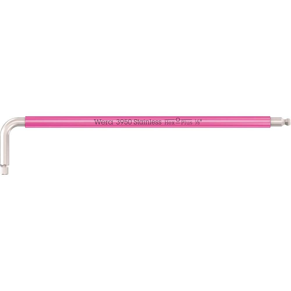 Wera 3950 SPKL Stainless Steel Multicolour Hex Key Imperial 1/8" - Image 1