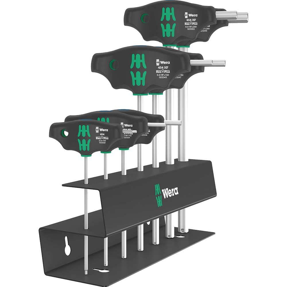 Wera 7 Piece 454/7 HF Set 2 Hex-Plus T-Handle Set and Rack - Image 1