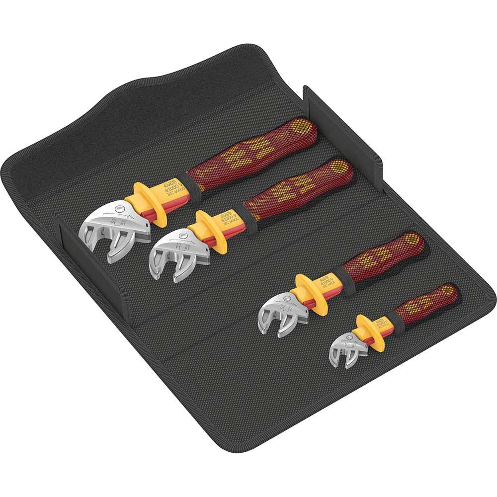 Wera 6004 Joker 4 Piece VDE Insulated Self Setting Spanner Set - Image 1