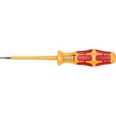 Wera 1060I Kraftform VDE Insulated Slotted Screwdriver 2.5mm 80mm