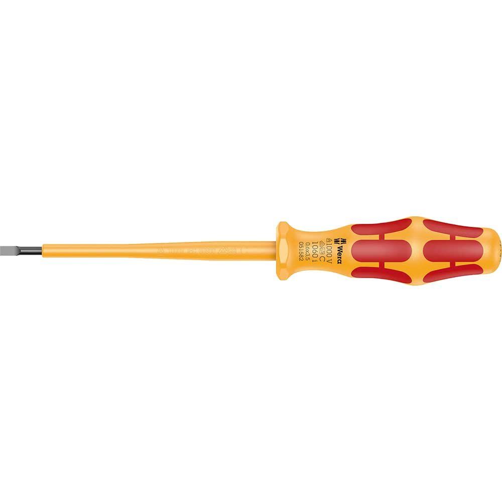 Wera 1060I Kraftform VDE Insulated Slotted Screwdriver - Image 1
