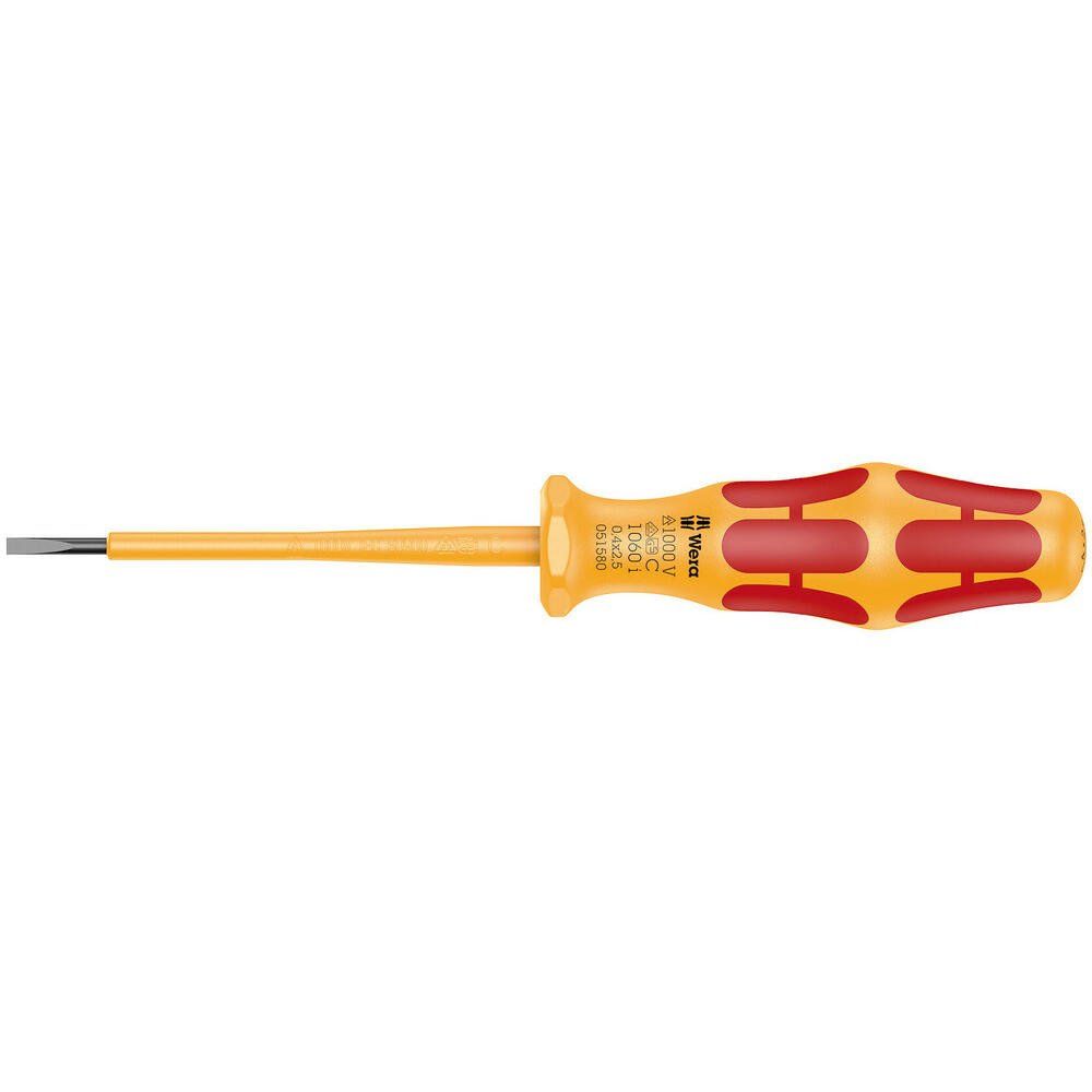 Wera 1060I Kraftform VDE Insulated Slotted Screwdriver - Image 1