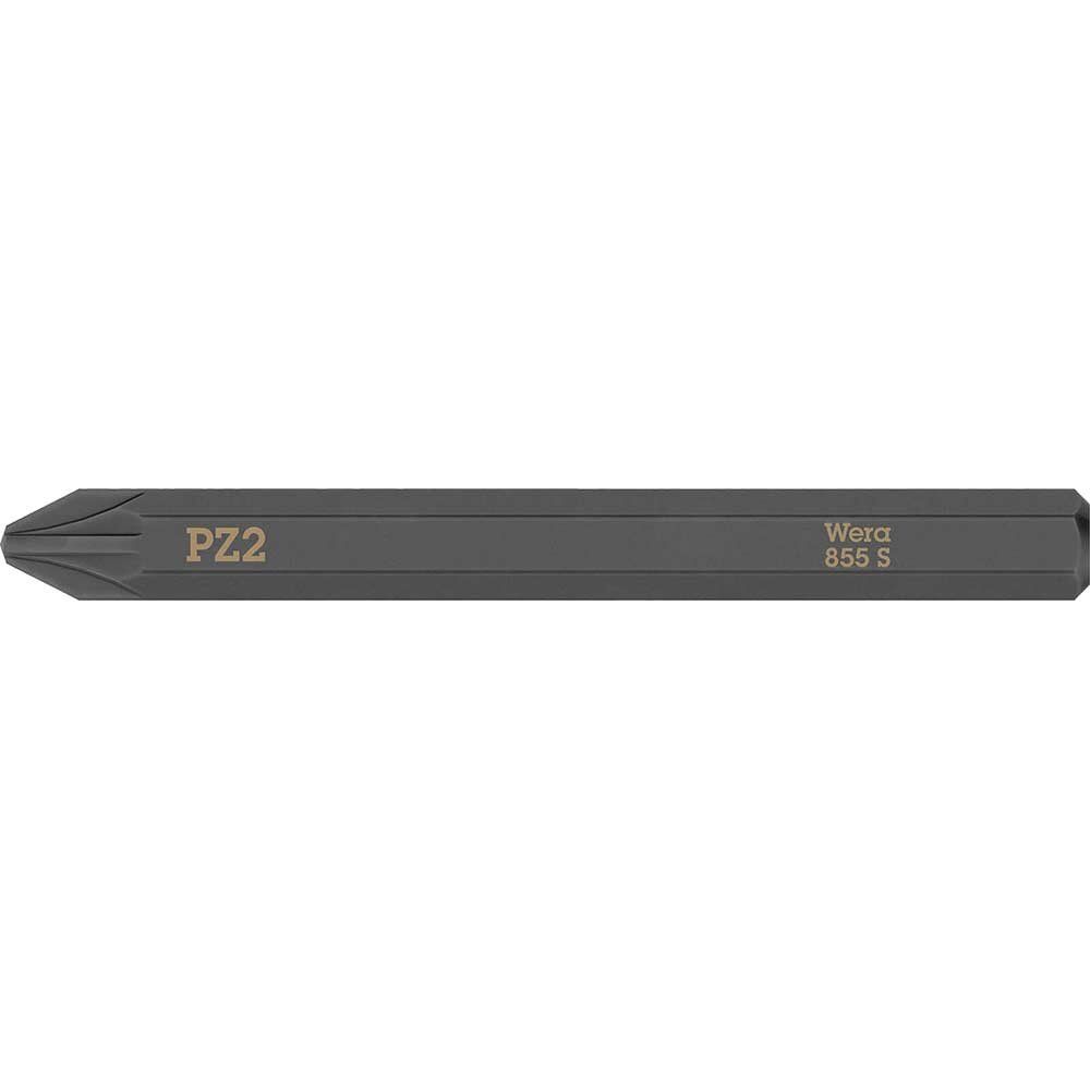 Wera 855 S Pozi Screwdriver Bit for Hand Impact Drivers PZ2 70mm Pack of 1 - Image 1