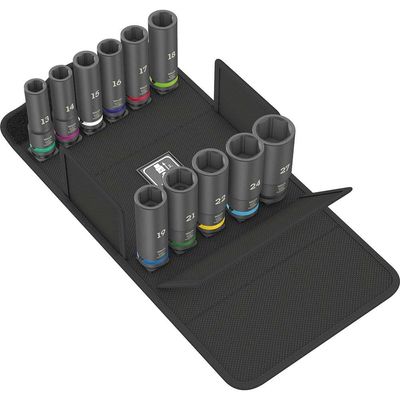 Wera 8790 C Impaktor 11 Piece 1/2" Drive Deep Hexagon Socket Set 1/2"