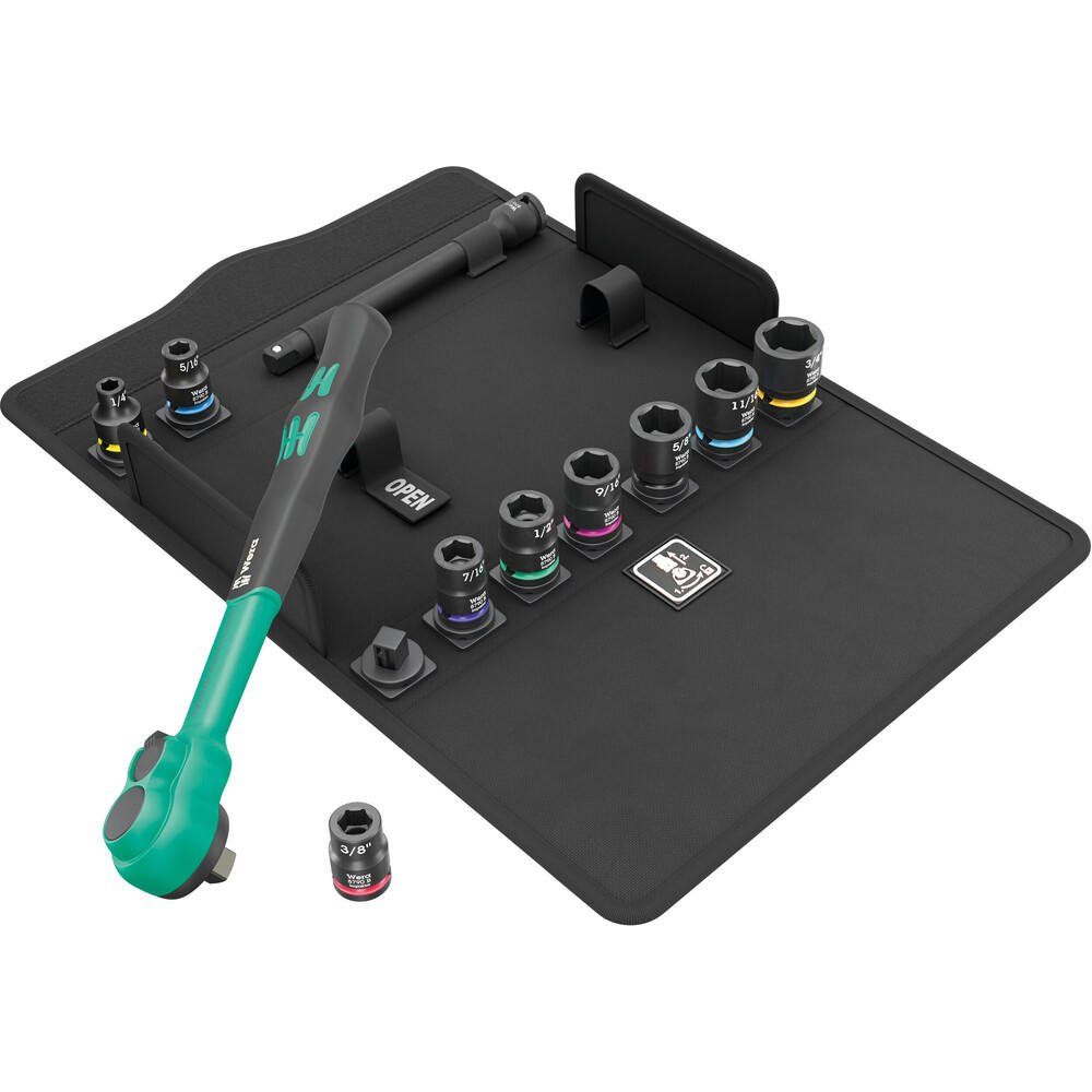 Wera 8100 SB 13 Zyklop Comfort 11 Piece 3/8" Drive Socket Set Imperial - Image 1