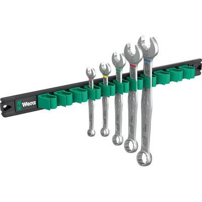 Wera 6003 Joker 2 5 Piece Ring Spanner Set on Magnetic Rail