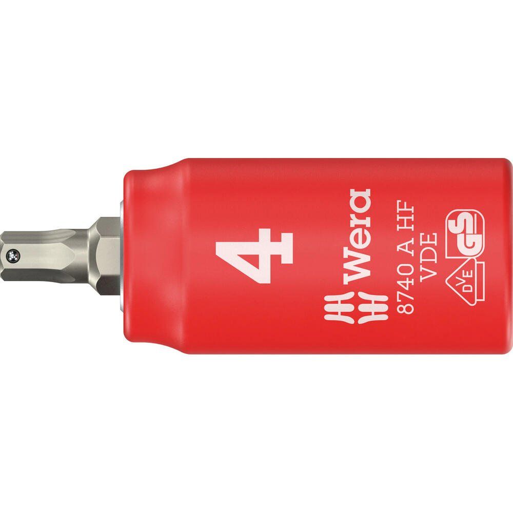 Wera 8740 A HF Zyklop VDE Insulated 1/4" Drive Hexagon Bit Socket - Image 1