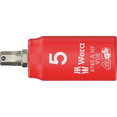 Wera 8740 A HF Zyklop VDE Insulated 1/4" Drive Hexagon Bit Socket