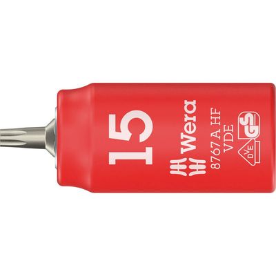 Wera 8767 A HF Zyklop VDE Insulated 1/4" Drive Torx Bit Socket