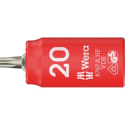 Wera 8767 A HF Zyklop VDE Insulated 1/4" Drive Torx Bit Socket