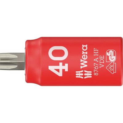 Wera 8767 A HF Zyklop VDE Insulated 1/4" Drive Torx Bit Socket