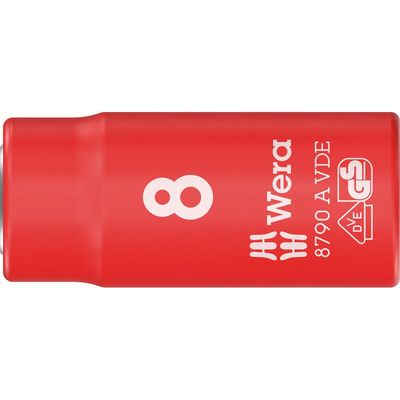 Wera 8790 A Zyklop VDE Insulated 1/4" Drive Hexagon Socket