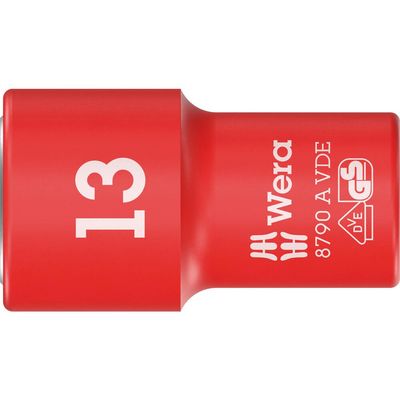 Wera 8790 A Zyklop VDE Insulated 1/4" Drive Hexagon Socket