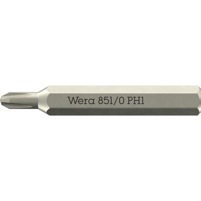 Wera 851/0 PH 4mm Hex Drive Micro Phillips Screwdriver Bit
