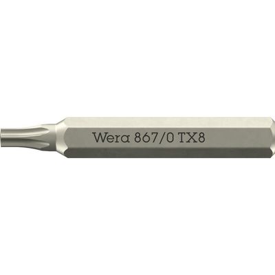 Wera 867/0 4mm Hex Drive Micro Torx Screwdriver Bits