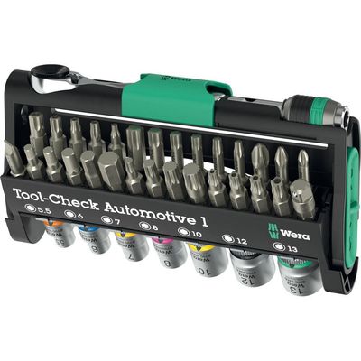 Wera Tool Check 38 Piece Automotive 1/4" Drive Hexagon Socket Set