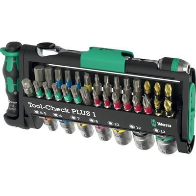 Wera Tool Check Plus 1 39 Piece Screwdriver and 1/4" Drive Hexagon Socket Set