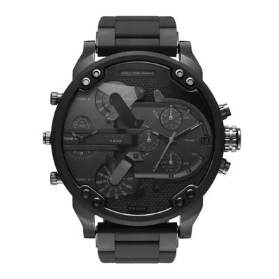 Diesel Mr. Daddy 2.0 DZ7396 Men's Chronograph Black Silicone Wrapped Steel Watch