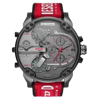 Diesel Mr Daddy 2.0 DZ7423 Men's Watch – 57mm Grey Dial Silicone
