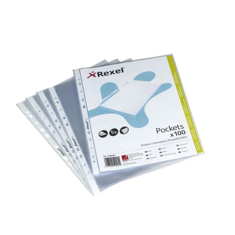 Rexel Premium A5 Top Opening Pockets Clear (100) - Image 1
