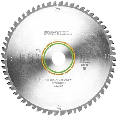 Festool 494604 KS120 60 Tooth 2.5mm Universal Saw Blade 260/30mm Diameter