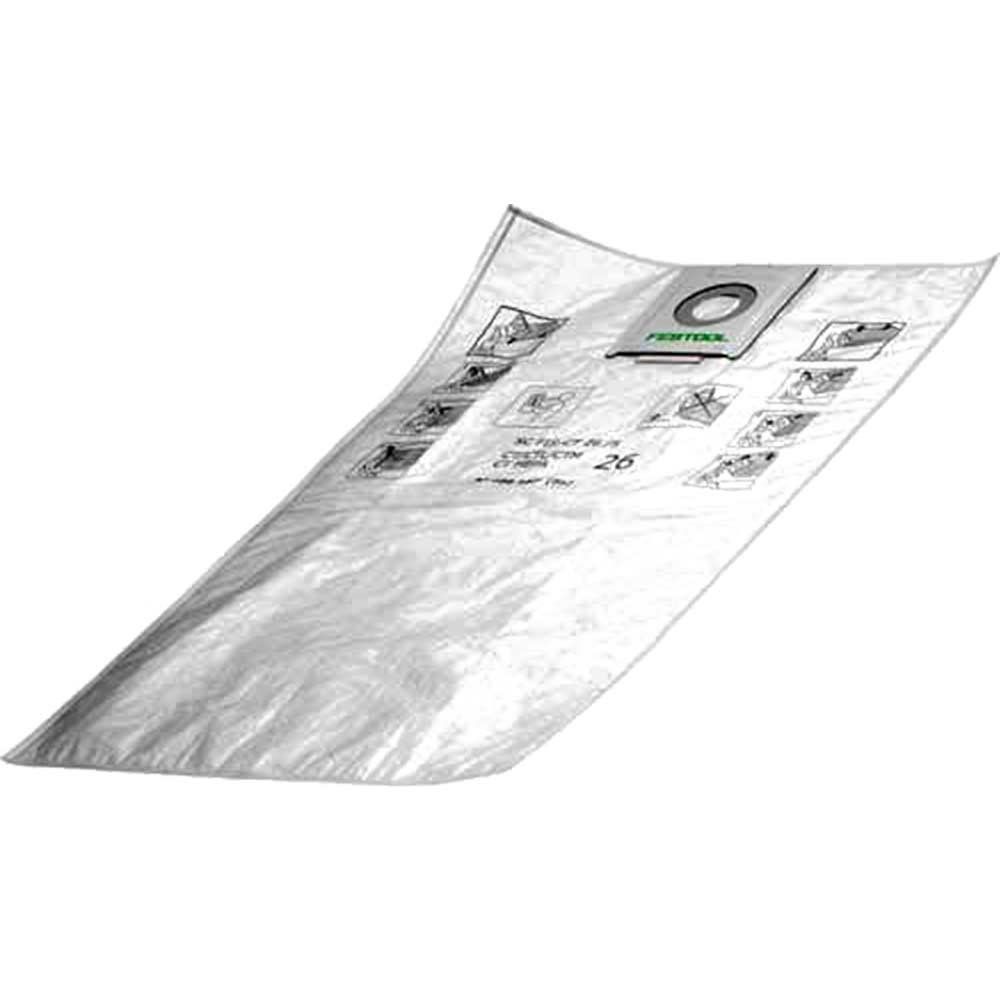 Festool SC FIS-CT Cleantex CT 26 Self Clean Filter Bags Pack of 5 - Image 1