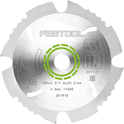 Festool Cement Fibre Board Circular Saw Blade 160mm 4T 20mm