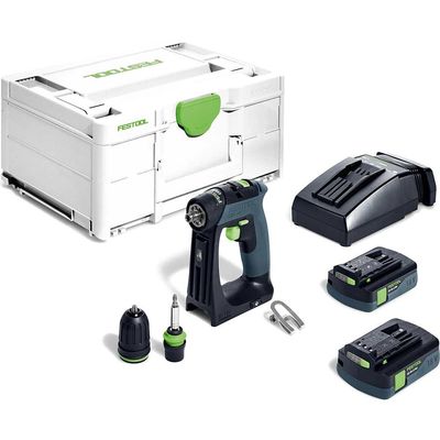 Festool CXS 18 18v Cordless Brushless Drill Driver 2 x 3ah Li-ion Battery Charger Case