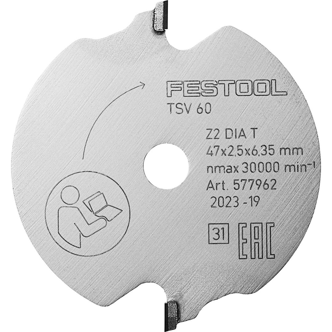 Festool Wood Fine Cut Diamond Scoring Saw Blade 47mm 2T 6.35mm - Image 1