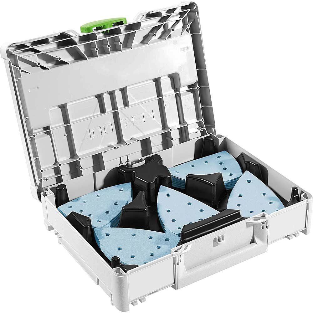 Festool SYS-STF Delta GR-Set Granat Sanding Sheets & Systainer Case - Image 1