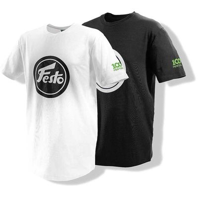 Festool 100 Years T Shirt Twin Pack Black / White L