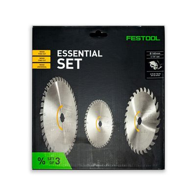 Festool F-KSB-SORT/3 160mm Circular Saw Blade 3 Piece Set 160mm Assorted Teeth 20mm