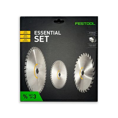 Festool F-KSB-SORT/3 168mm Circular Saw Blade 3 Piece Set 168mm Assorted Teeth 20mm