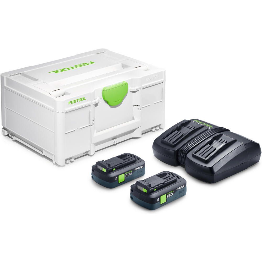 Festool SYS 18v TBX Cordless 2 Battery 4ah and Charger Kit - Image 1