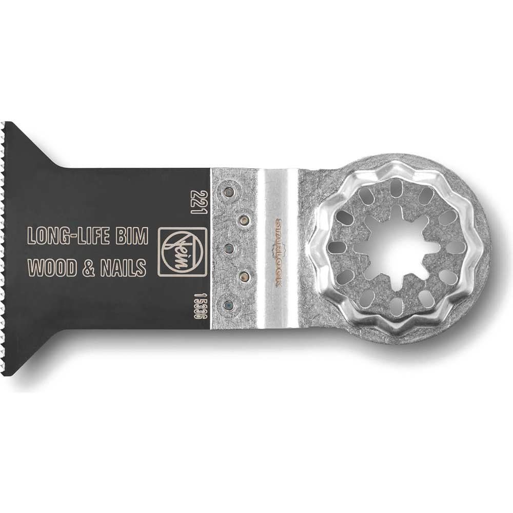 Fein E-Cut BIM Long Life Starlock Oscillating Multi Tool Saw Blade for Wood and Nails 50mm Pack of 1 - Image 1