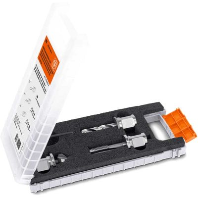 Fein 4 Piece Drilling, Tapping and Countersinking Set for Mag Drills M8