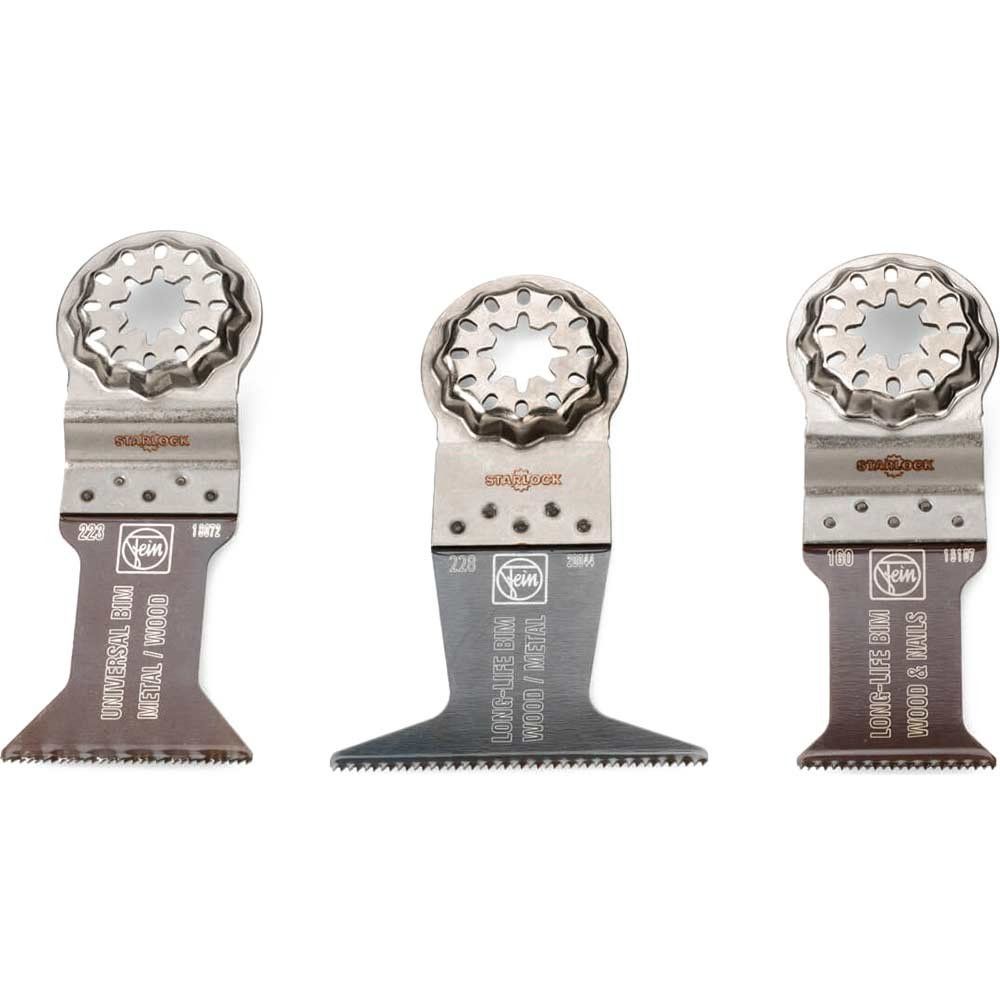 Fein 3 x Starlock Wood & Metal E-Cut Combo Plunge-Cut Saw Blades - Image 1